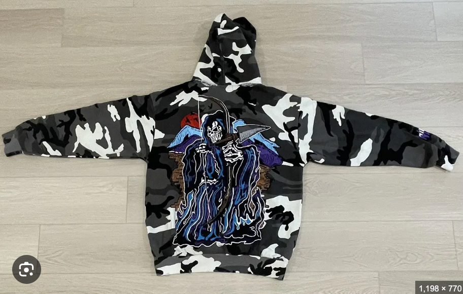 NEW Warren Lotas Exclusive 'Distressed Arrowman' Urban Camo Pullover Hoodie XL