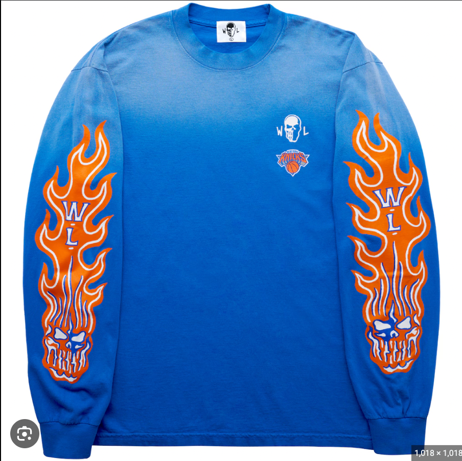 NEW Warren Lotas NBA Exlcusive New York Knicks Long Sleeve Shirt XL