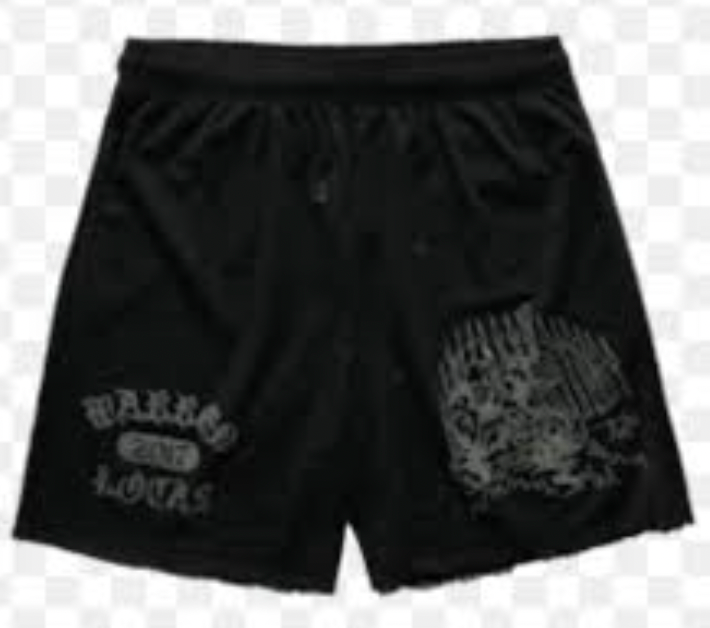 NEW Warren Lotas 'Demon Guard' Black Mesh Shorts SM