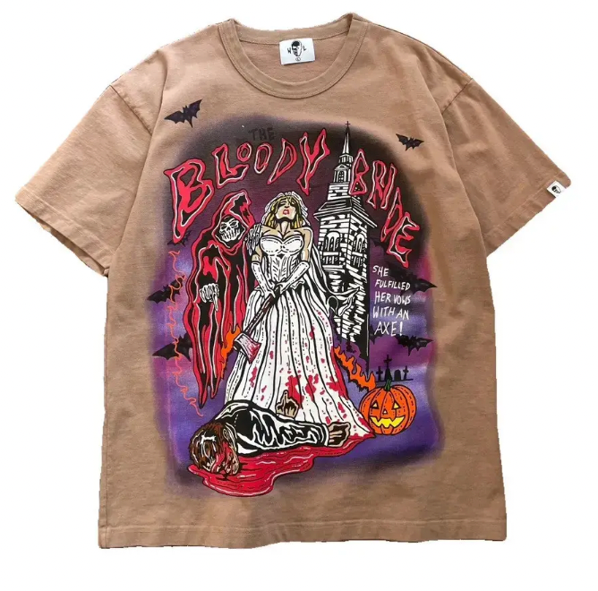 NEW Warren Lotas 'Bloody Bride' Brown T-Shirt MD