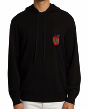 Off-White Made In Italy Apple Knit Logo Pullover Hoodie Black MD