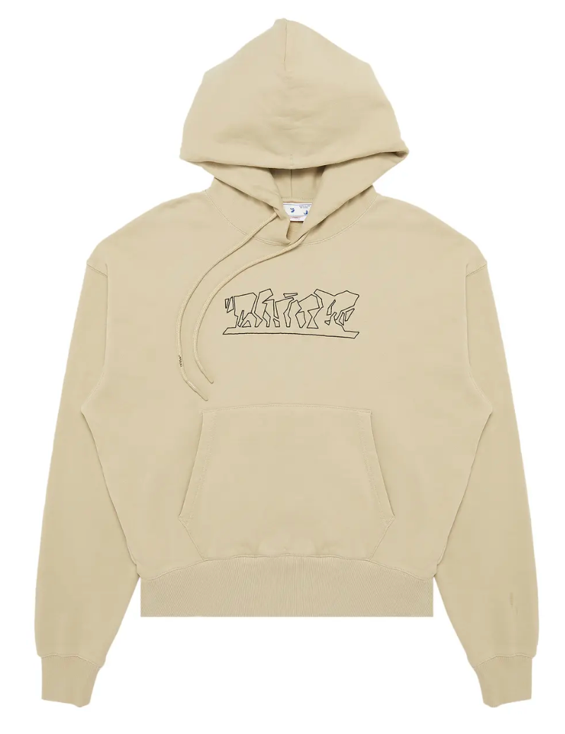 OFF-WHITE Figure Of Speech Pull Over Hoodie 'Dark Sand' LG