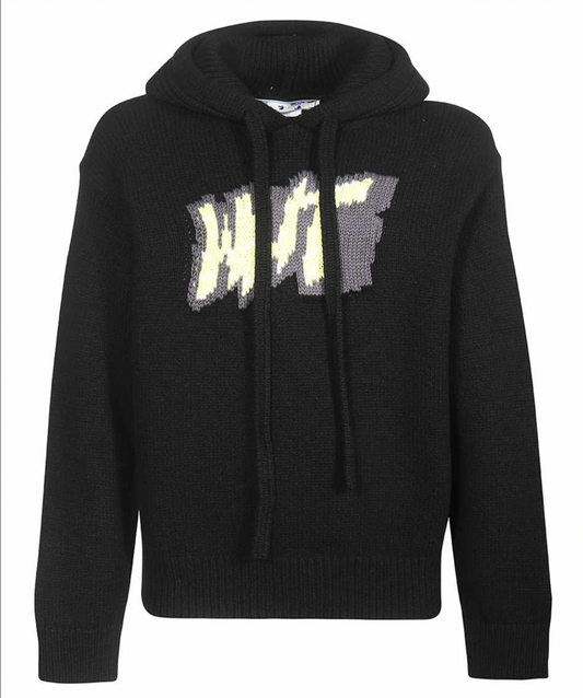 OFF-WHITE Graffiti Chunky Knit Pullover Hoodie F22 Capsule Exclusive XL