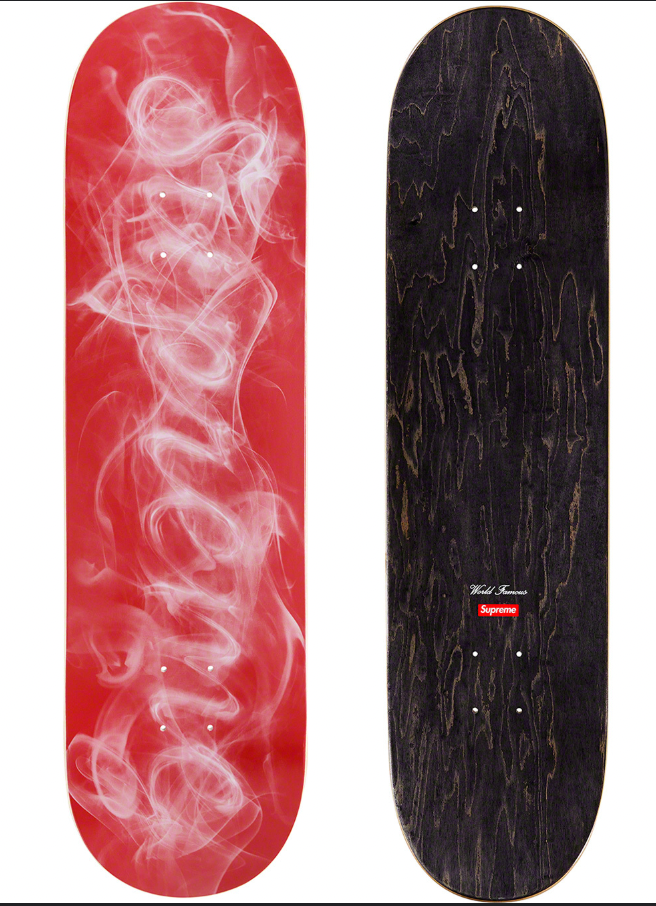 Supreme Exclusive FW 18 Capsule Red Smoke Supreme Logo Skateboard Deck