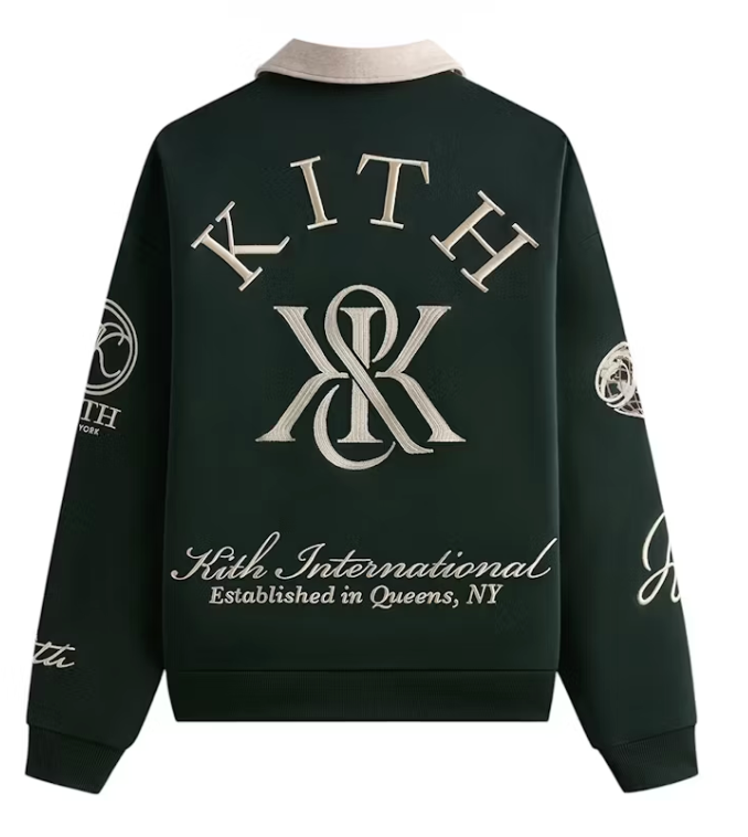 Kith Nelson Collared Pullover Stadium Green Size Small Mens BRAND NEW