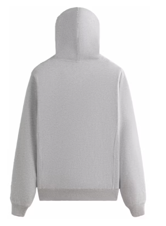 Kith Interlock Williams V Full Zip Hoodie Light Heather Grey Size Medium Mens