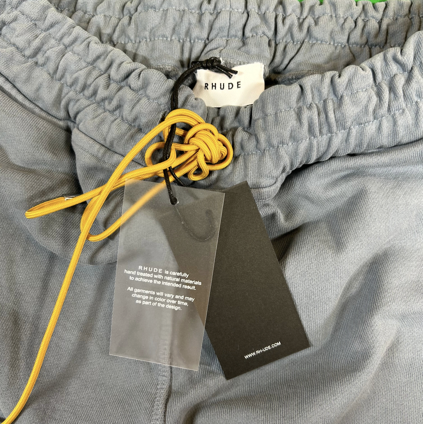 RHUDE Authentic Men's Sky Blue Heavyweight Embroidered Logo Sweatpants XL MSRP: $765