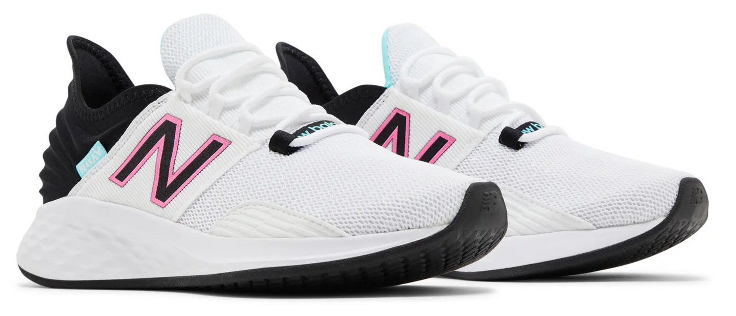 New Balance Women's Fresh Foam Roav 'White Black Surf' Sneakers - Size 6.5W