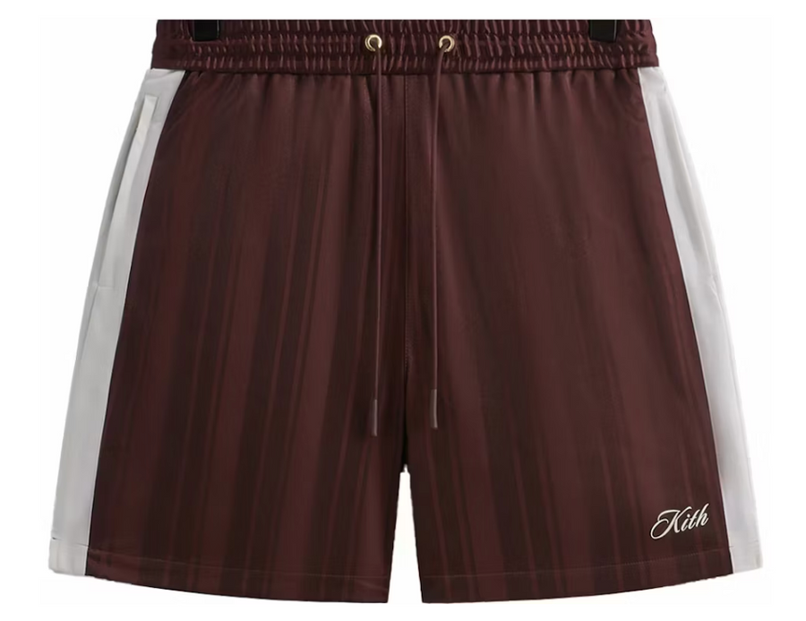 Kith Pinstripe Tricot Active Men's Shorts - Magma Red - Size Medium