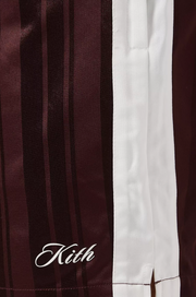 Kith Pinstripe Tricot Active Men's Shorts - Magma Red - Size Medium