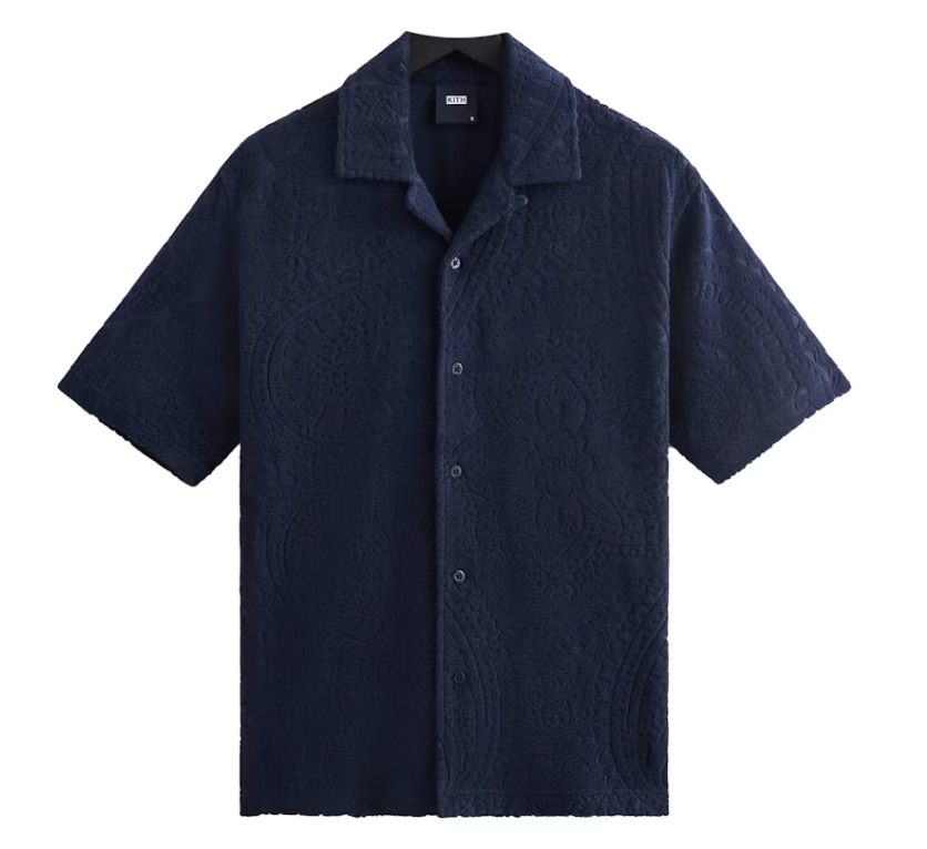 Kith Thompson Camp Collar Shirt Nocturnal Size Small BRAND NEW