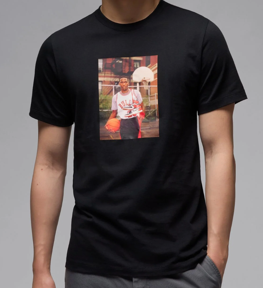 Nike Jordan Brand Photo Short Sleeve Crew Black Men's Size XL BRAND NEW