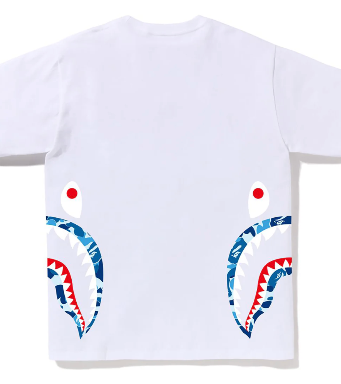 Bape Kids ABC Camo Side Shark Tee White x Blue Size 140 K