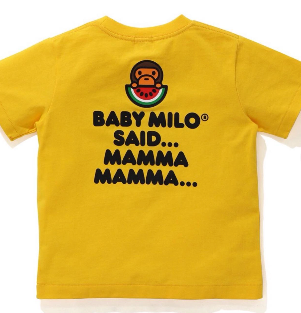 Bape Kids Baby Milo Watermelon Sumer Tee Yellow Size 140 K