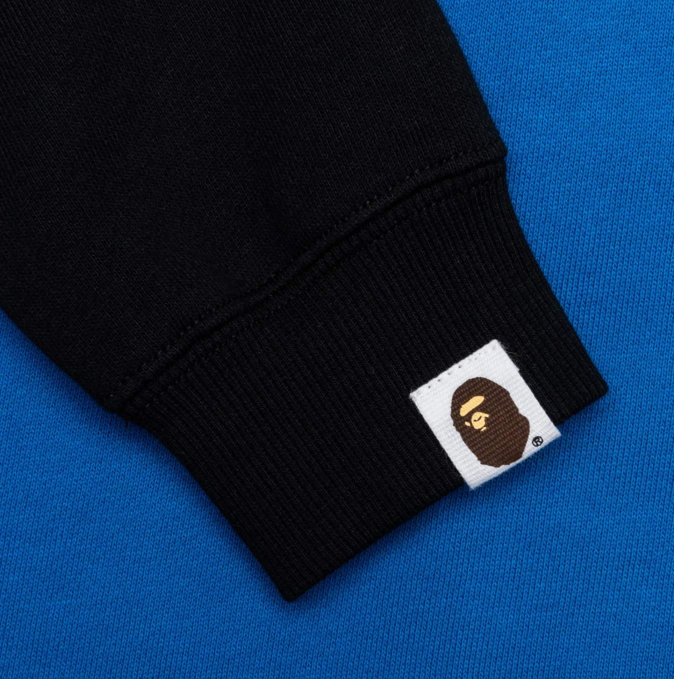 Bape Kids Bape Logo Layered Baseball Sweatshirt Blue Size 140 K