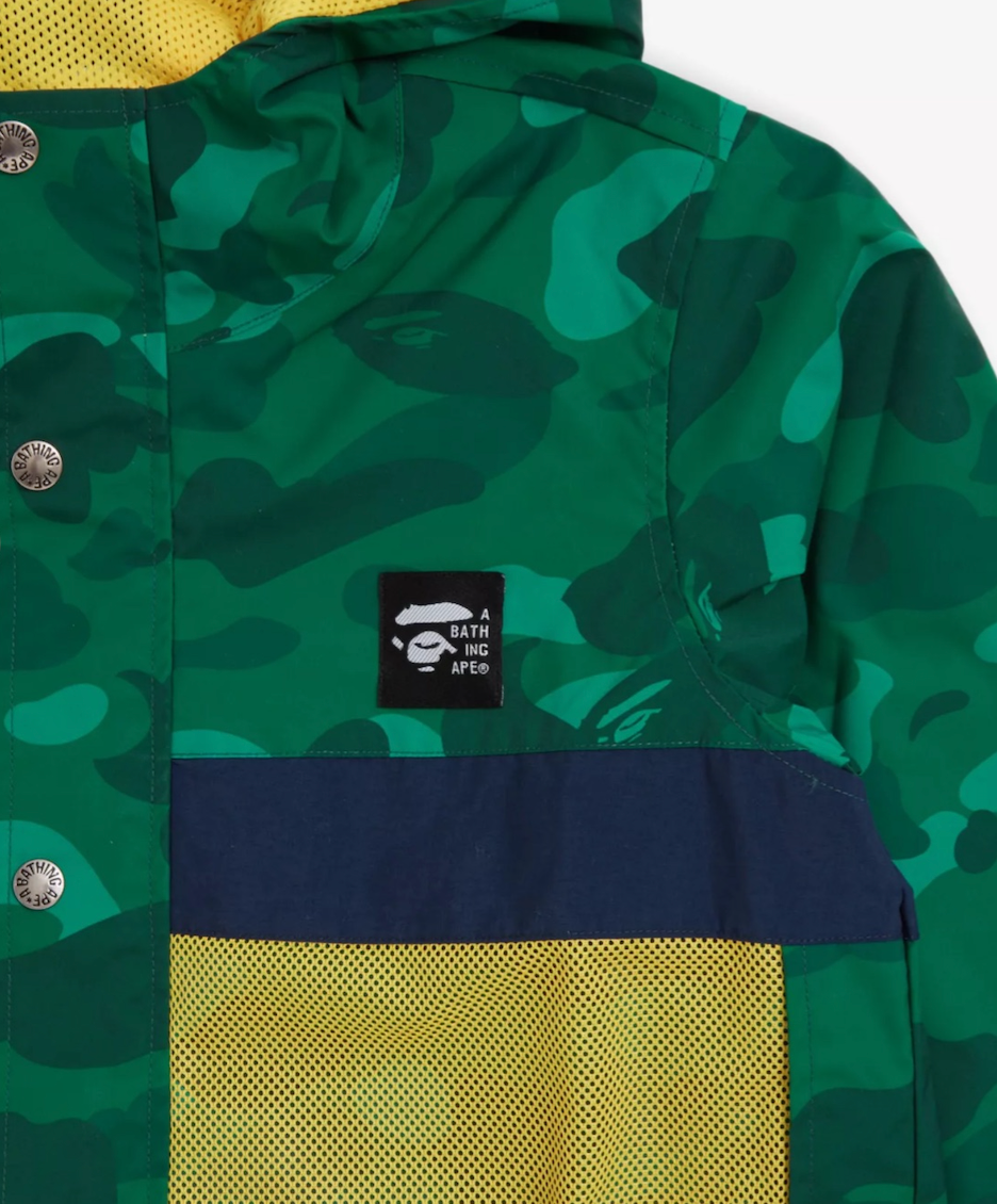 Bape Kids Color Camo Hoodie Jacket Jr Green Size 150 K