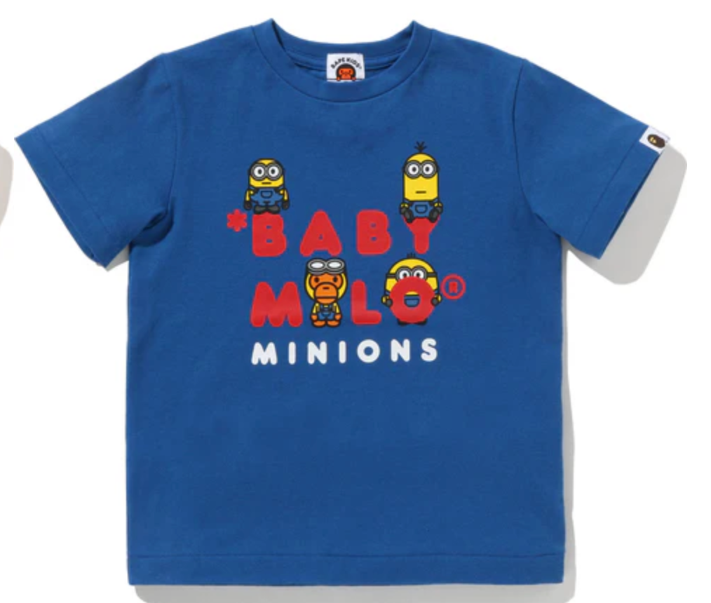 Bape Kids x Minions Baby Milo Tee Blue Size 110 K