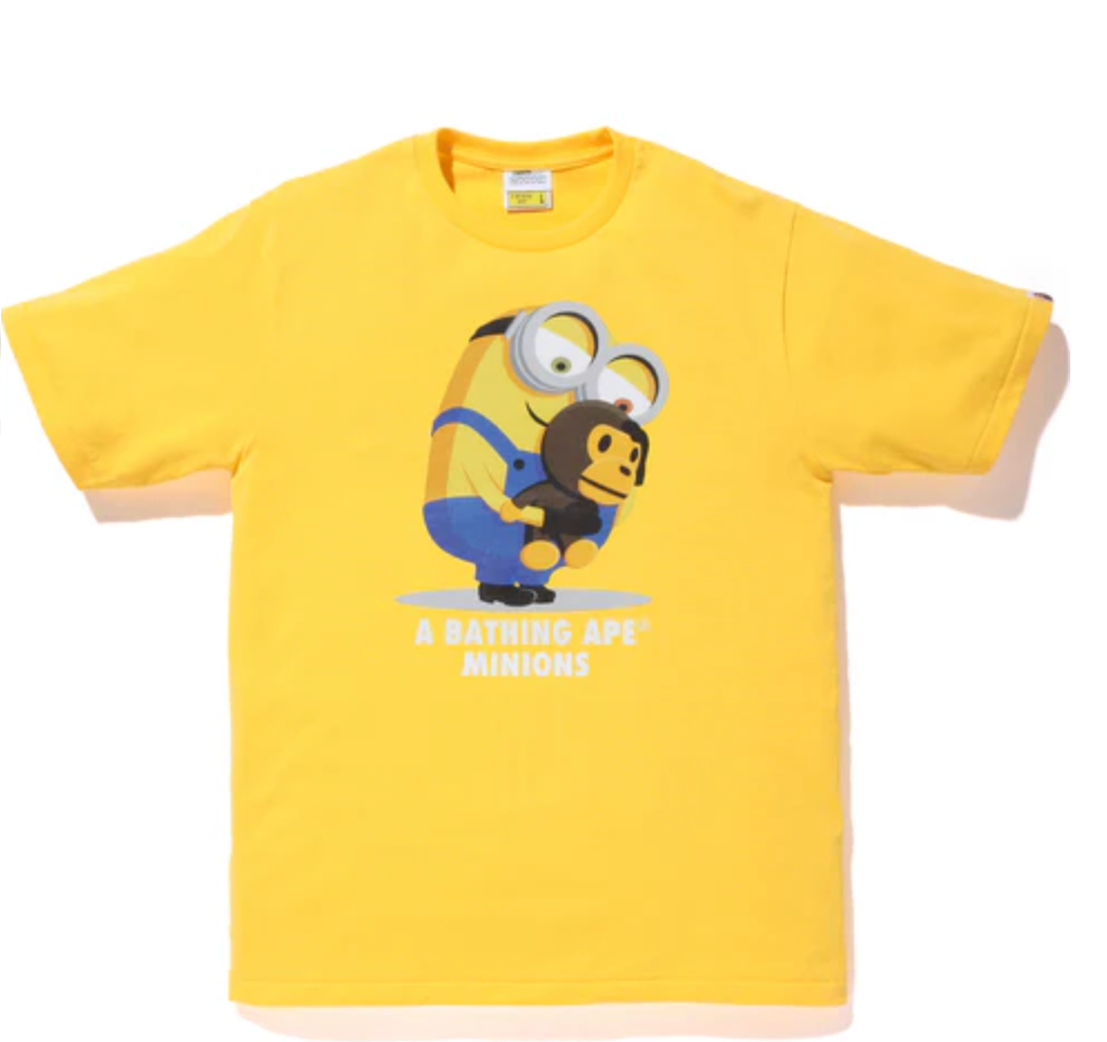 Bape Kids x Minions Bob Tee Yellow Size 130 K
