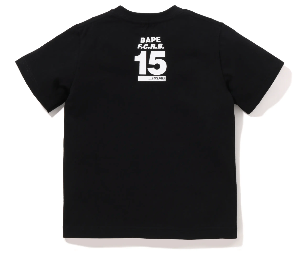 Bape Kids 15th Ann. x FCRB ABC Camo Emblem Print Tee Black Size 130 K