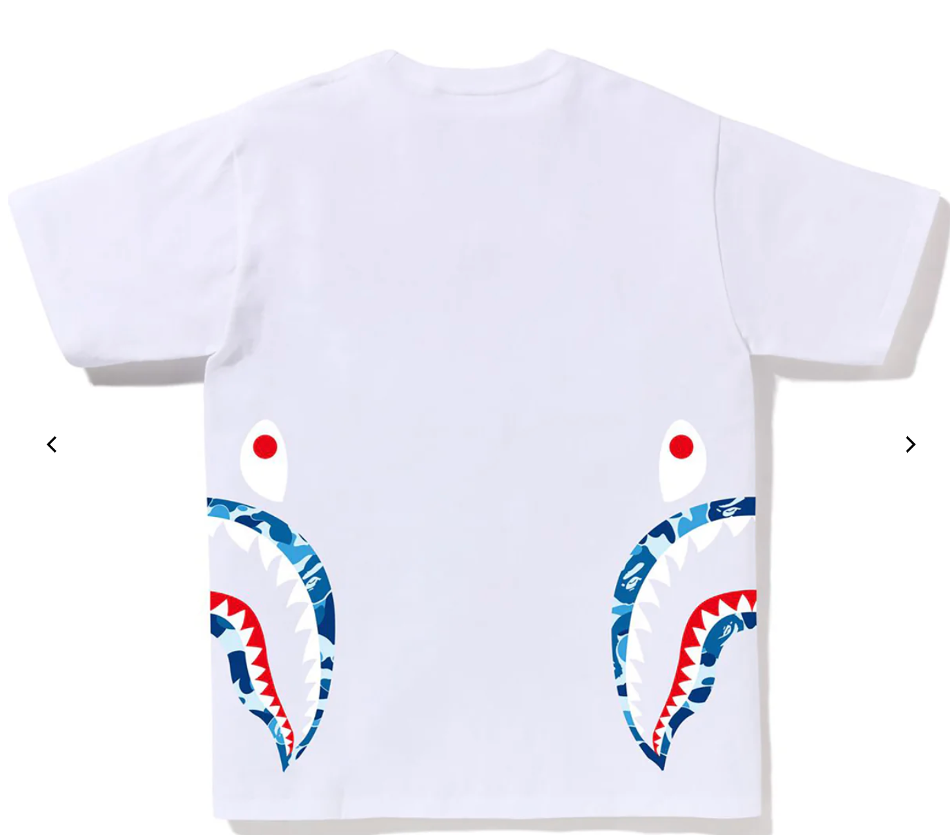 Bape Kids ABC Camo Side Shark Tee White & Blue Size 120 K