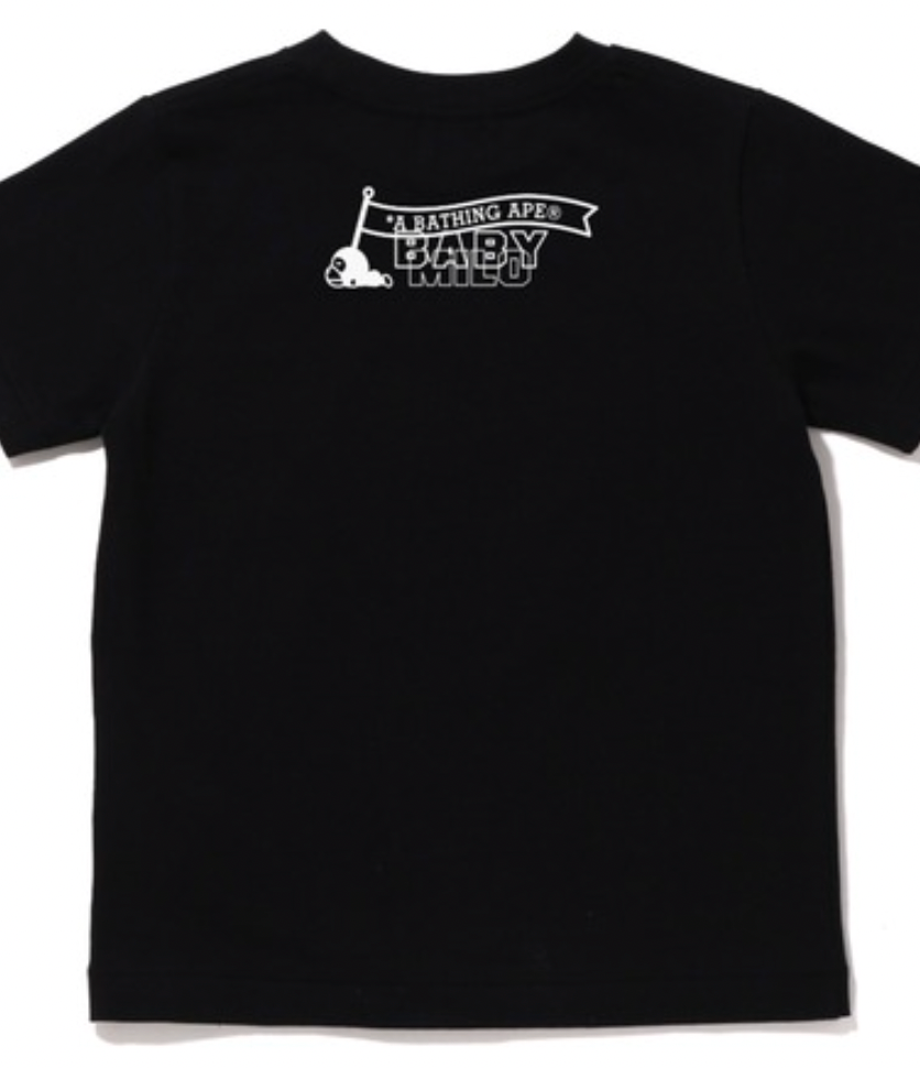 Bape Kids Baby Milo Black Goal T-Shirt Size 90