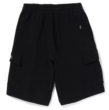 Bape 6 Pocket Wide Fit Black Sweat Shorts Size Large
