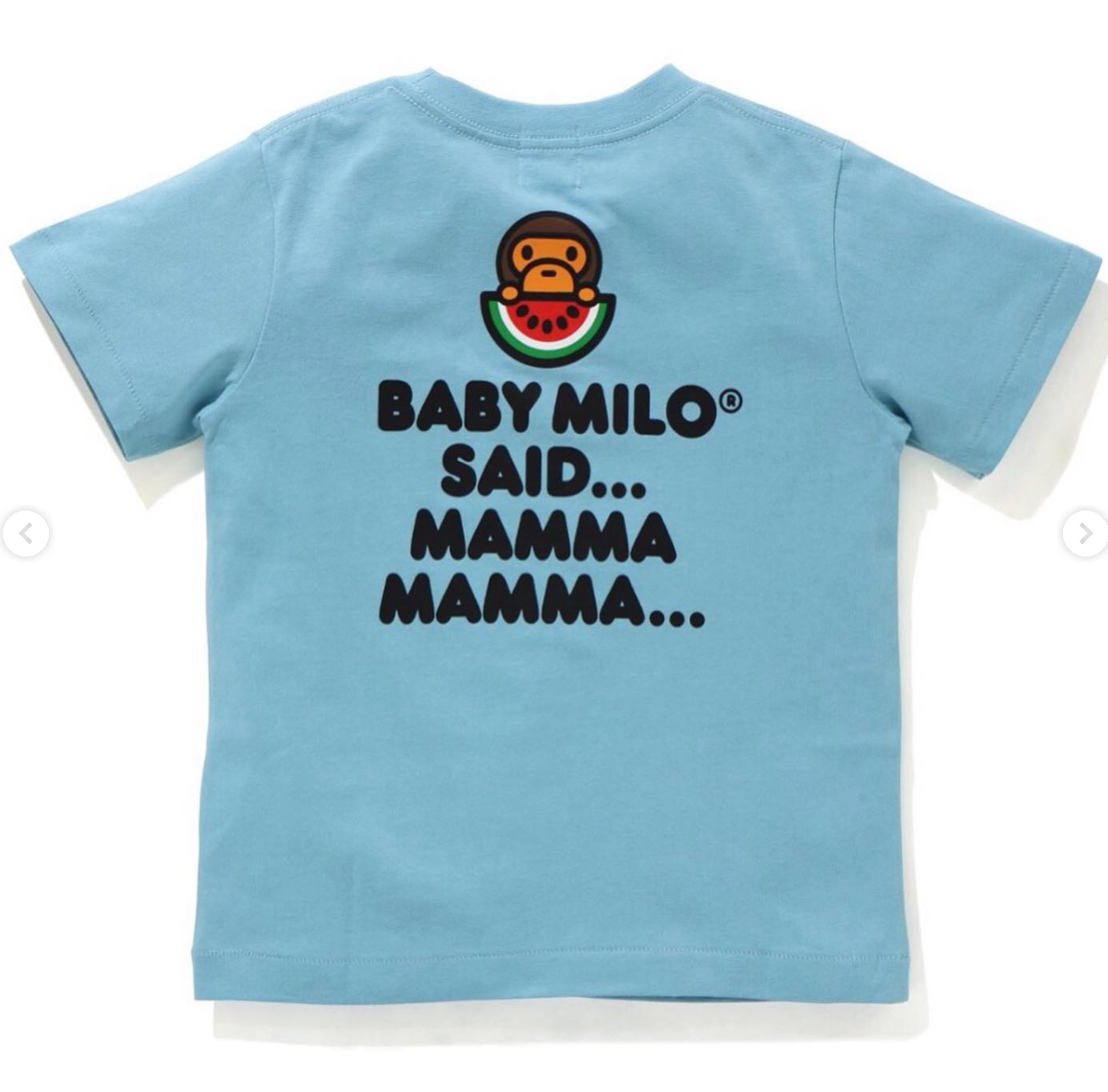 Bape Kids Baby Milo Watermelon Summer Tee Blue Size 120 K