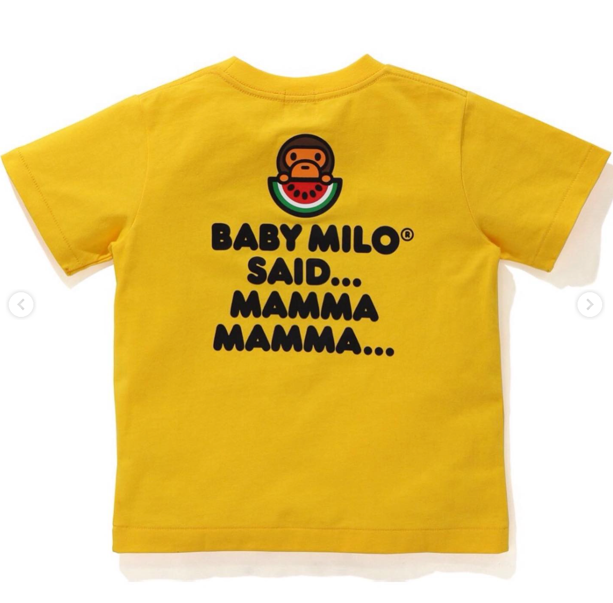 Bape Kids Baby Milo Watermelon Sumer Tee Yellow Size 130 K