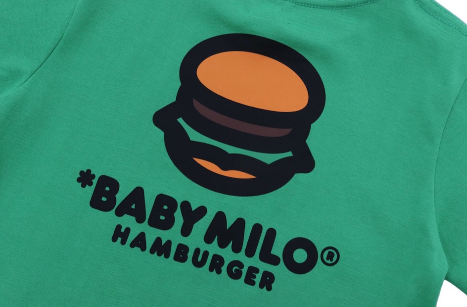 Bape Kids Baby Milo Hamburger Tee Green Size 130 K