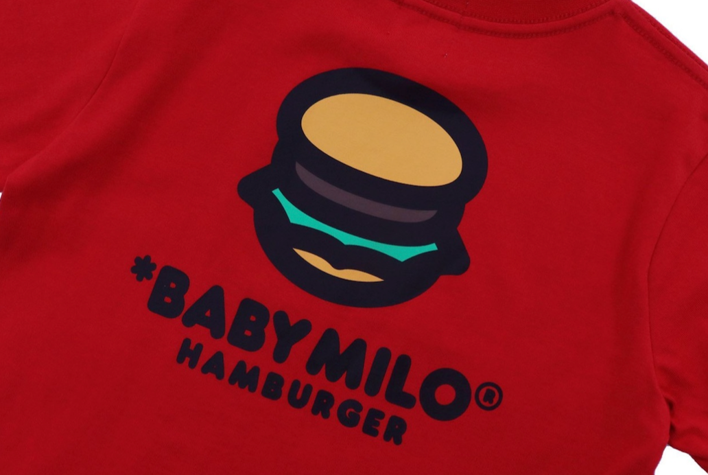 Bape Kids Baby Milo Hamburger Tee Red Size 130 K