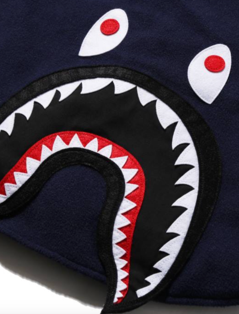 Bape Kids Shark Patch Jacket Navy Size 110 K