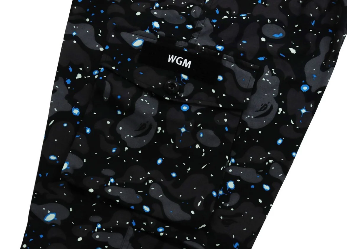 Bape Space Camo Wide Fit 6 Pocket Cargo Pants Size Large