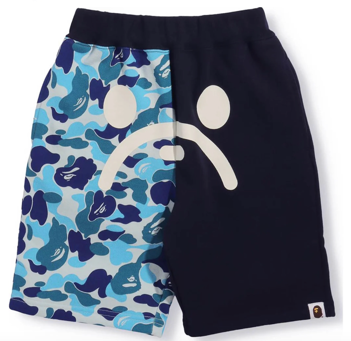 Bape Kids ABC Camo Milo Face Shorts Blue Size 130 K