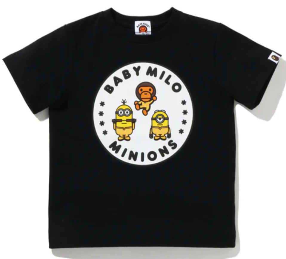 Bape Kids x Minions Busy Works Tee Black Size 120 K