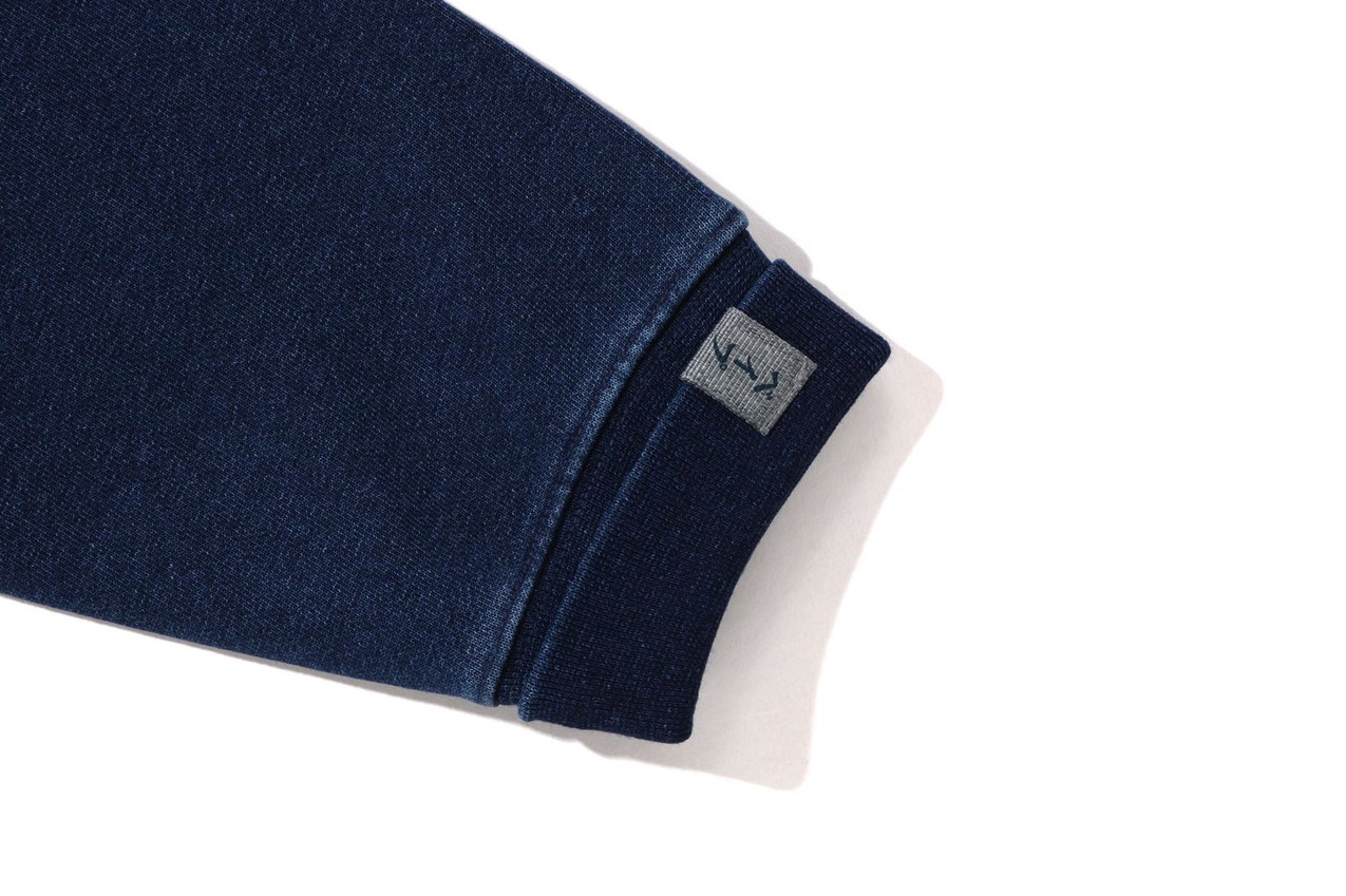 Bape Samurai Shark Indigo Full-Zip Hoodie Size Large