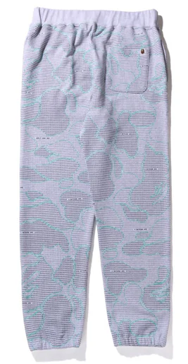 Bape Text Code Camo Grey Sweatpants Size Medium