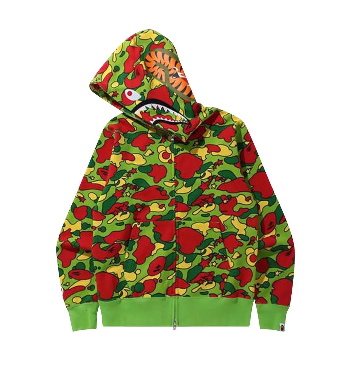 Bape Kids Sta Camo Shark Zip Hoodie Multi Size 100 K