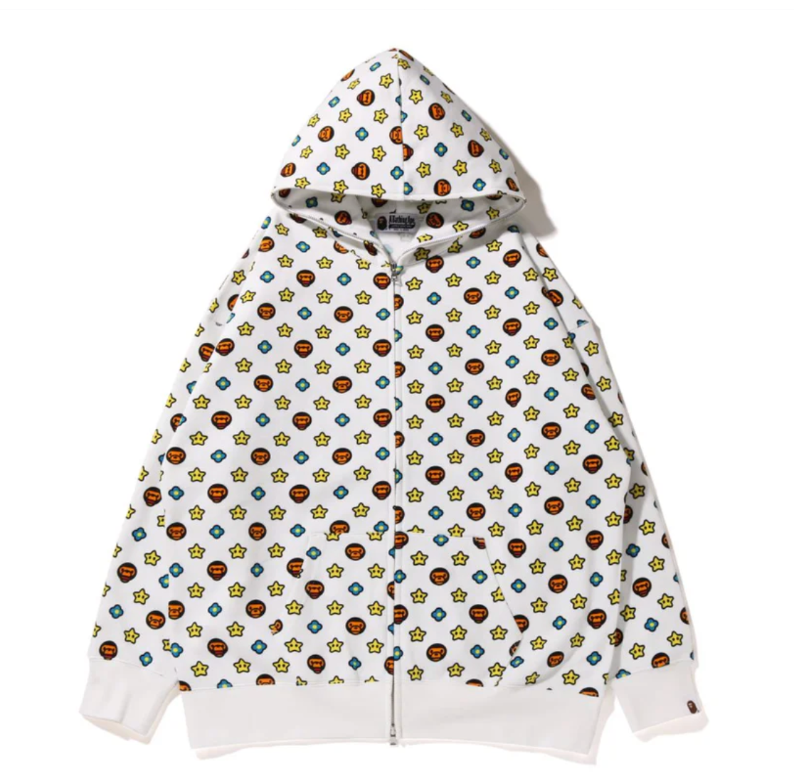 Bape Kids Milo Monogram Zip Hoodie White Size 120 K