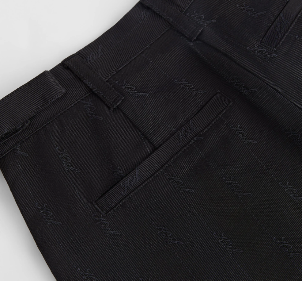 Kith Women's Script Logo Aidan Pleated Black Trousers Size 24