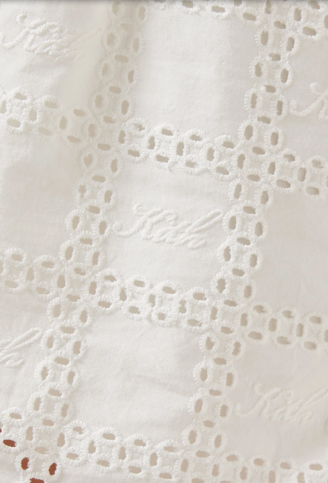 Kith Women's Dylan Broderie Logo Off-White Shorts Size Small