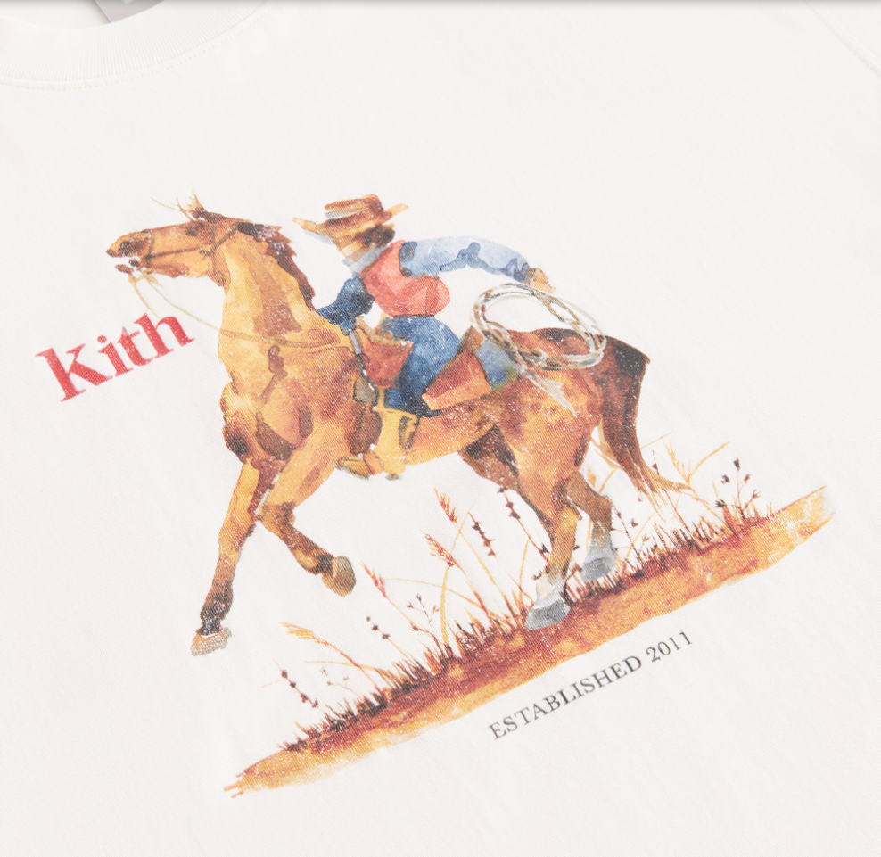 Kith Women's Rodeo Vintage Cream Tee Size Large