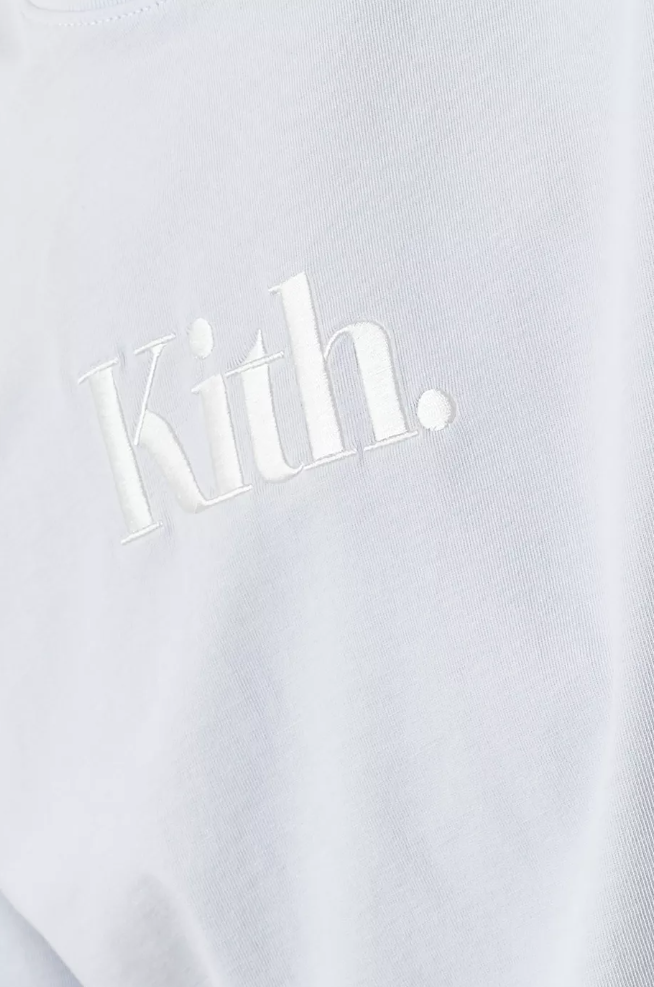 Kith Women's Vintage Punctured Logo Tee - Jersey Blue - Size XS