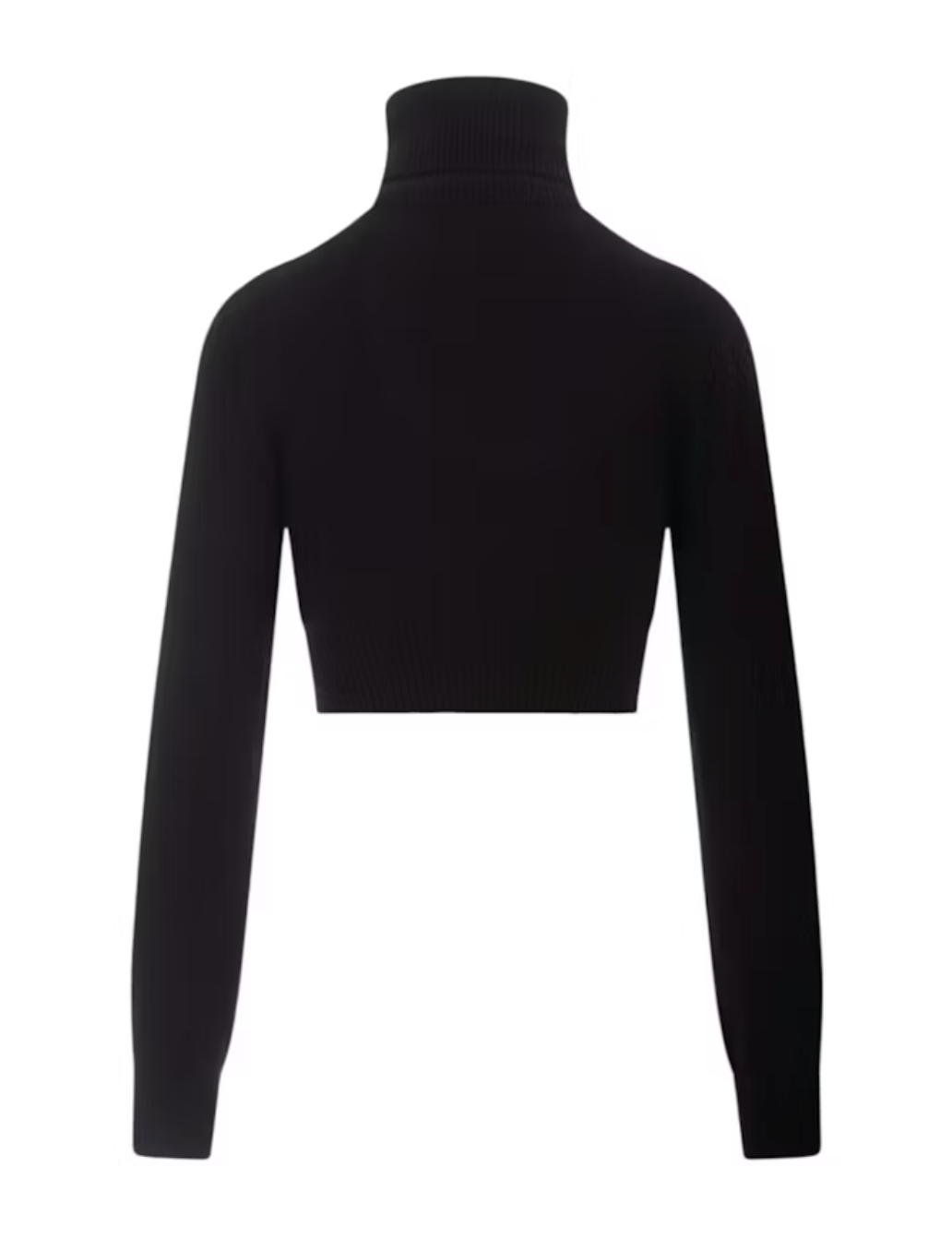 Palm Angels All Roads Cropped Turtleneck Sweater Top Black