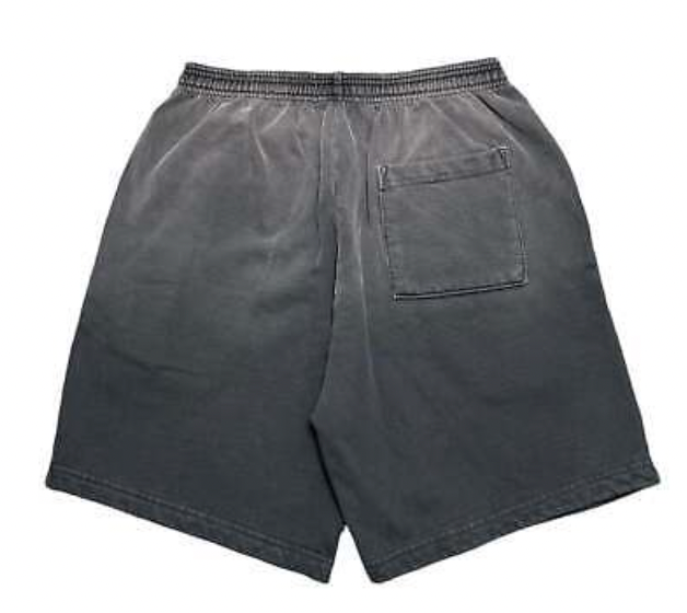 NEW Warren Lotas 'Playing Cards' Faded Black Sweat Shorts SM