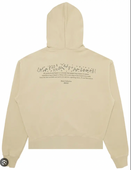OFF-WHITE Figure Of Speech Pull Over Hoodie 'Dark Sand' LG