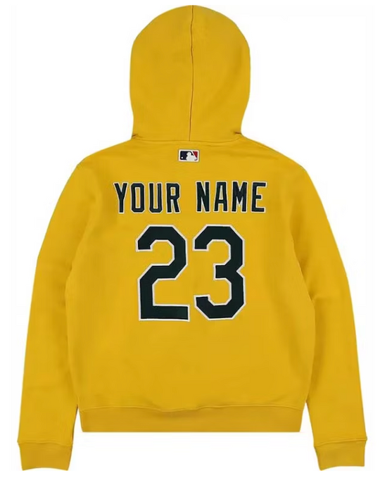 OFF-WHITE x MLB Oakland Athletics Yellow Pullover Hoodie LG