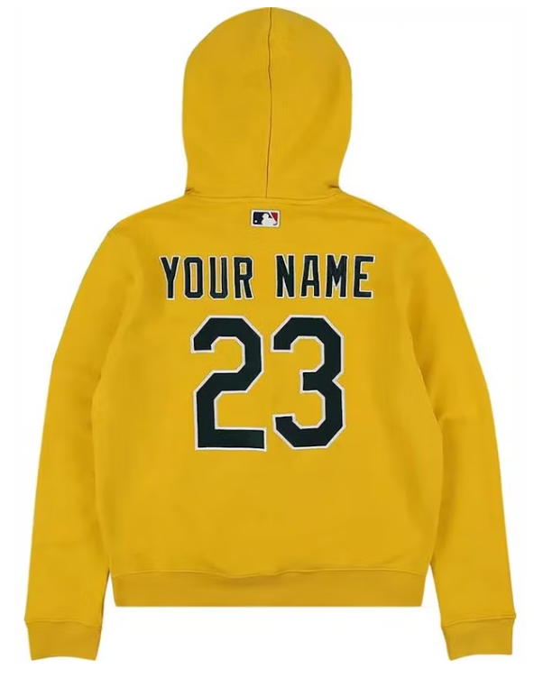 OFF-WHITE x MLB Oakland Athletics Yellow Pullover Hoodie LG