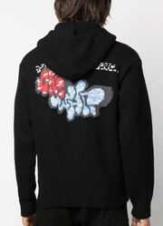 OFF-WHITE Graffiti Chunky Knit Pullover Hoodie F22 Capsule Exclusive XL