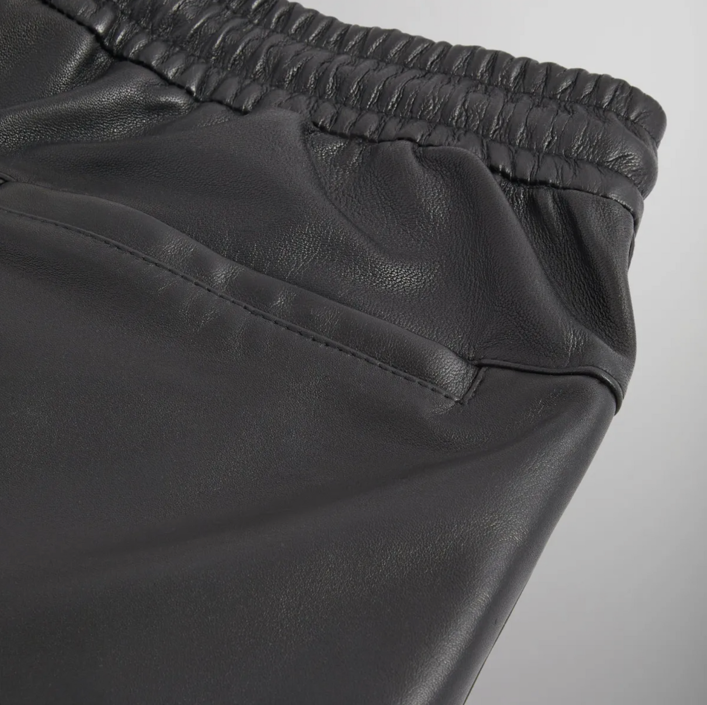 KITH Men's Leather Sennet II Black Cargo Pants - Size Large