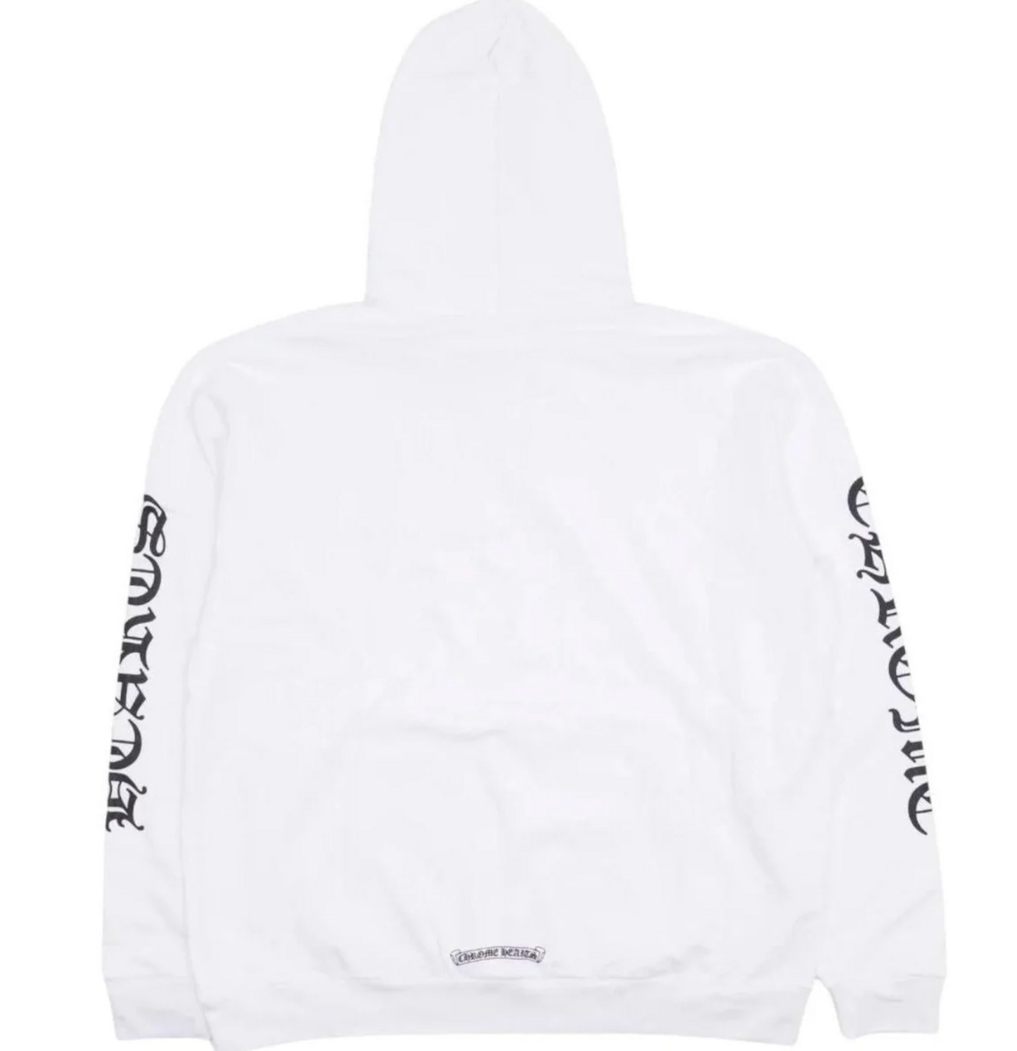 Chrome Hearts Vertical Logo Pullover Hoodie - White - Size Medium